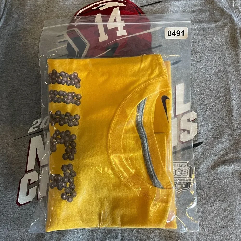 Nike Shirt Mens Extra Large Yellow Basketball Hoops Dunk It